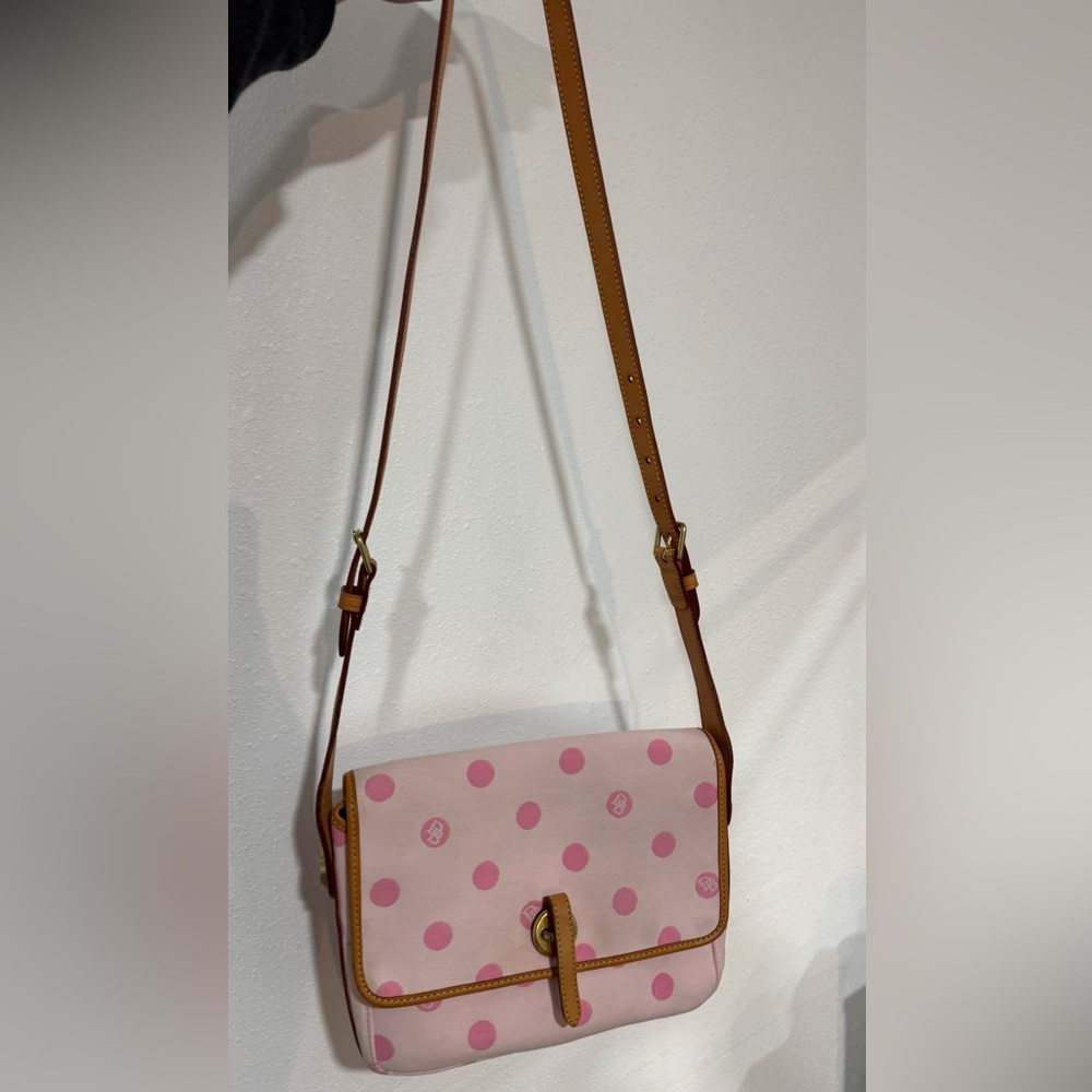Dooney & Bourke Pink Polka Dot Crossbody Bag